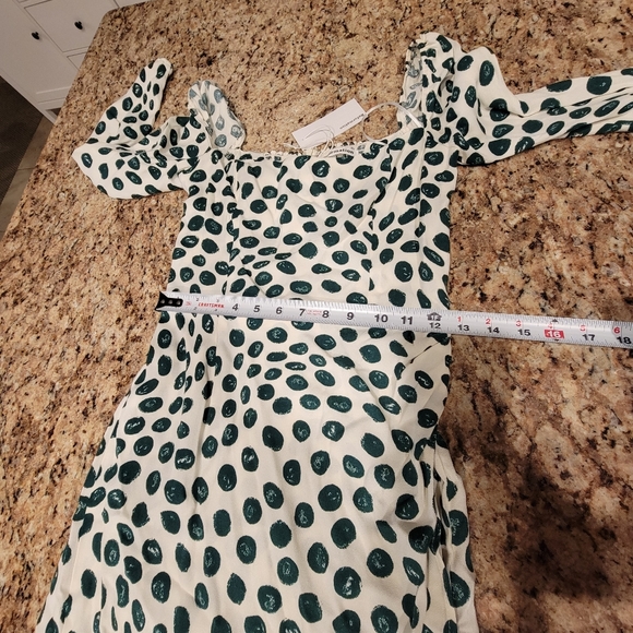 Reformation Hilda Dress In Tapioca Long Sleeve Formal Women's Size 6 - Picture 5 of 10